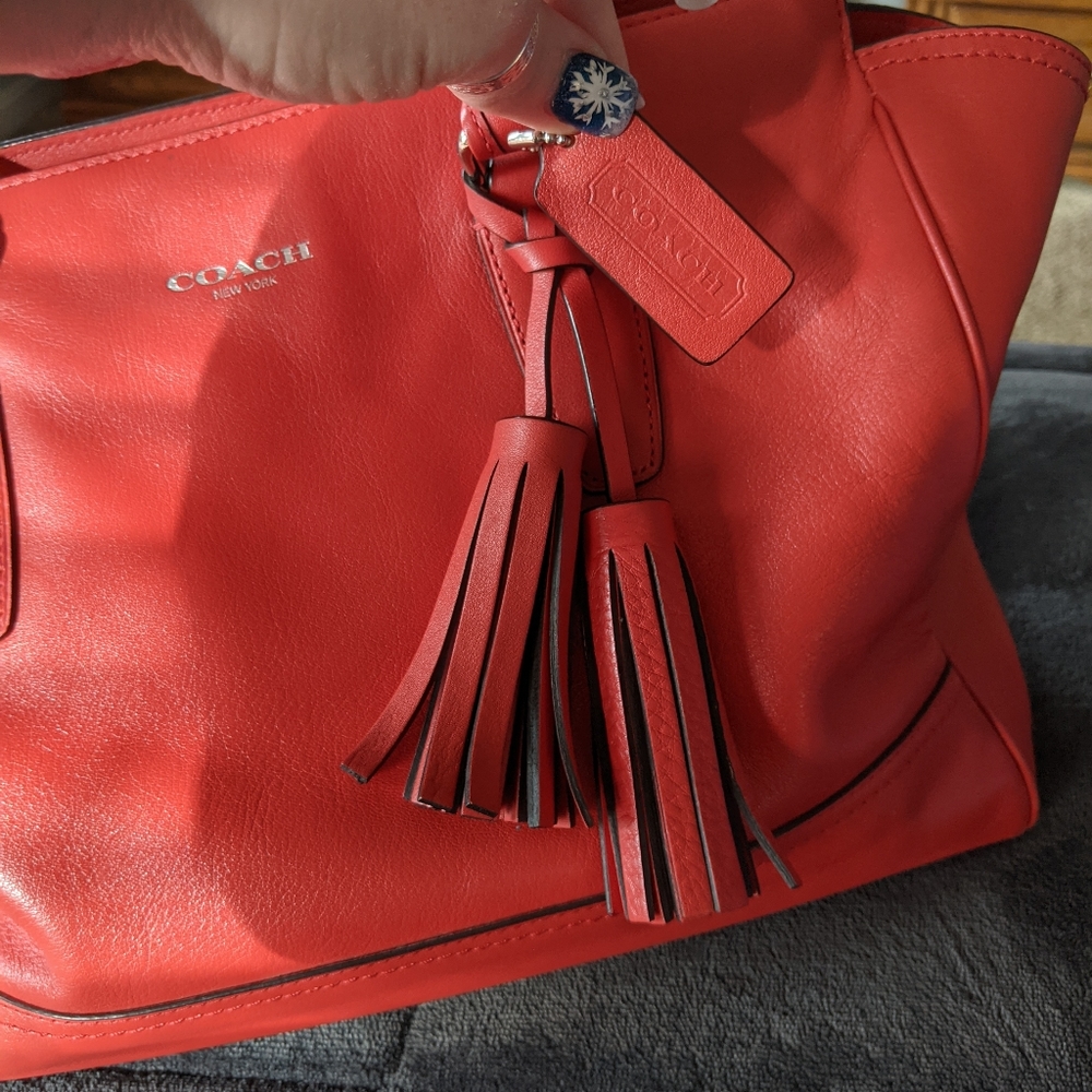 Coach red handbag
